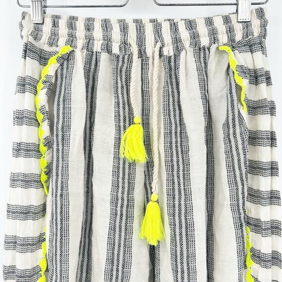 Z&L Womens Boho Beachy Tassel Drawstring Striped Pull On Wide Leg Pants Size‎ M - Picture 2 of 10